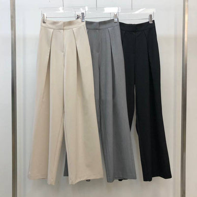 Fashion Solid Color High Waist Versatile Pants