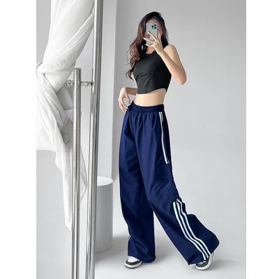 Three Bar Wide Leg Cargo Pants