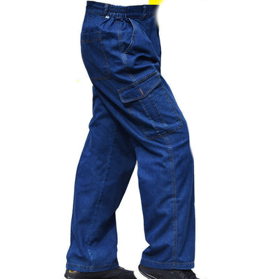 Men's Work Denim Work Clothes Pants Loose And Thick, Wear-resistant And Dirt-resistant