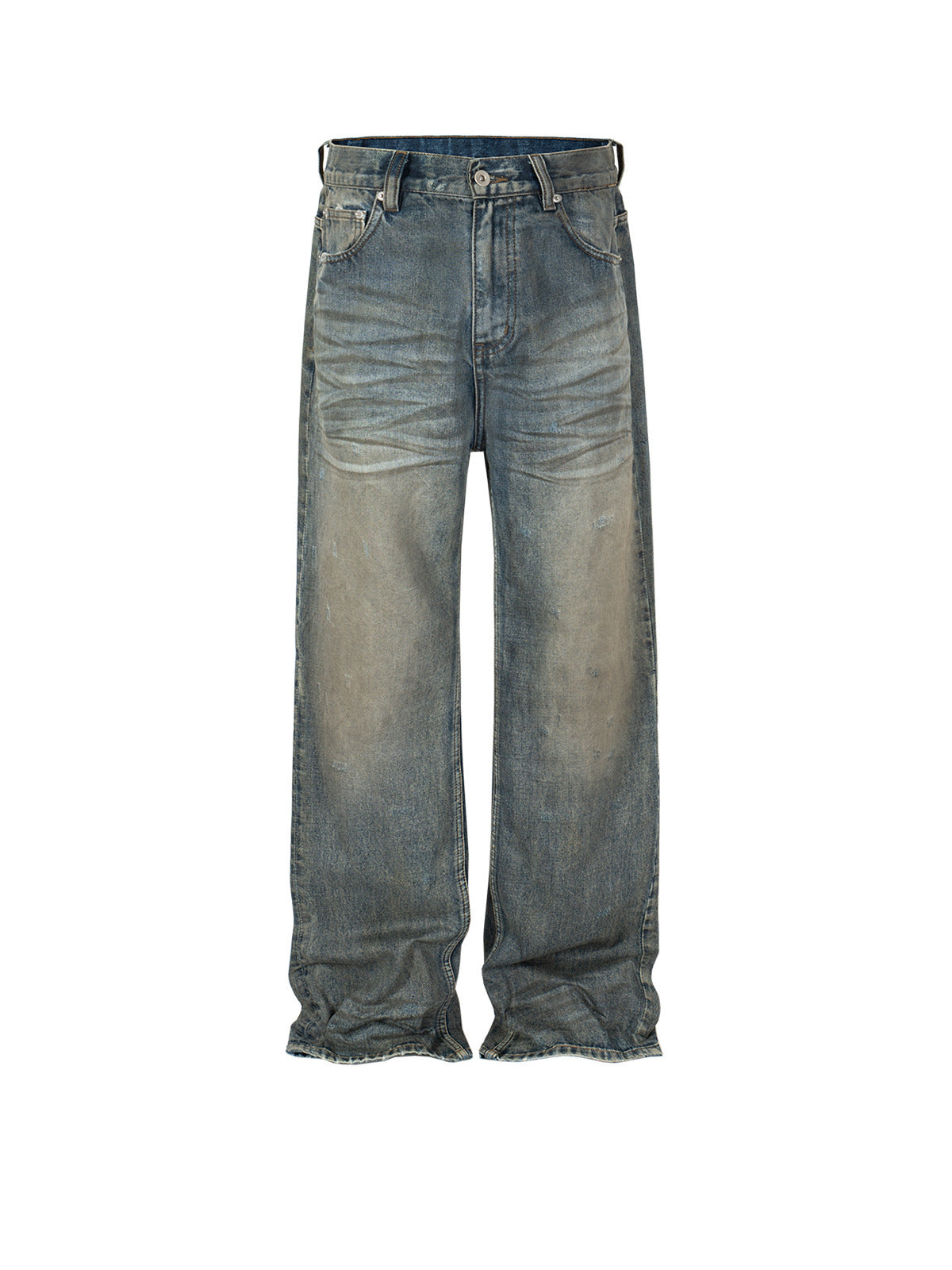 Men's Washed Fashion High Street Jeans