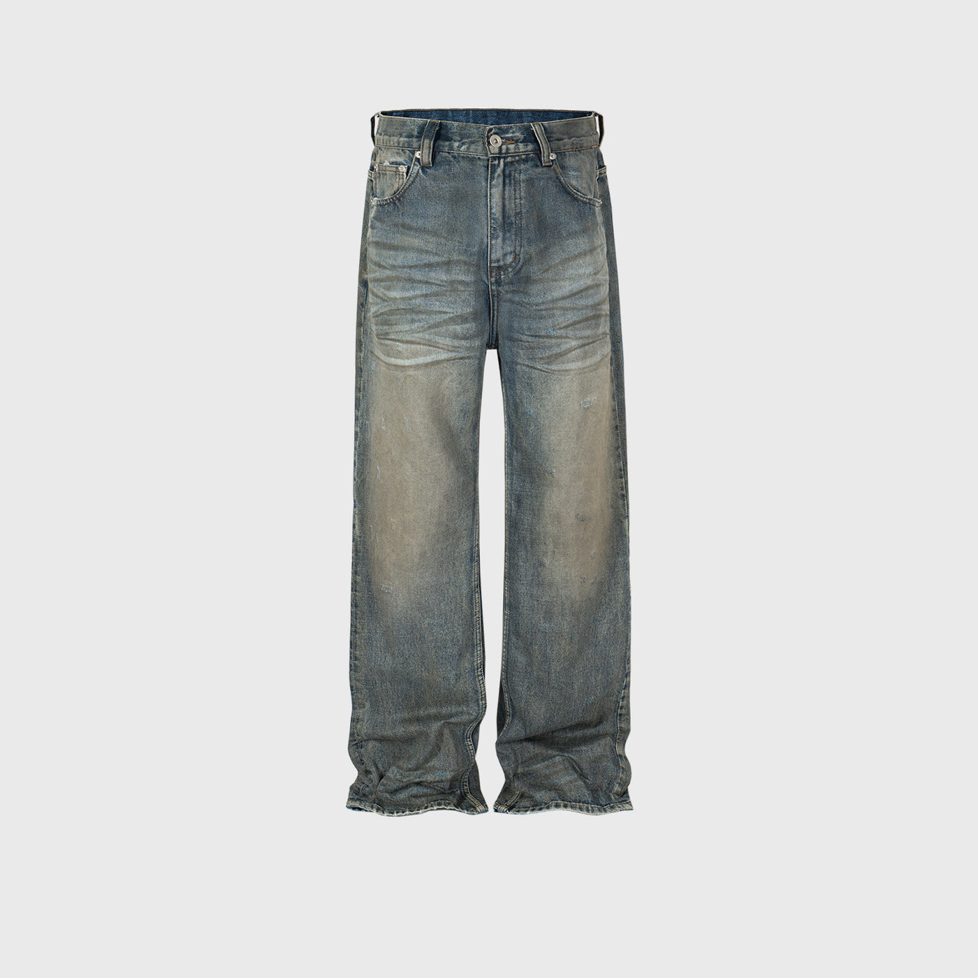 Men's Washed Fashion High Street Jeans