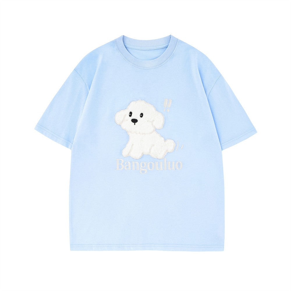 Street Fashion Ins Round Neck Half Sleeve Top