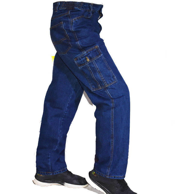 Men's Work Denim Work Clothes Pants Loose And Thick, Wear-resistant And Dirt-resistant