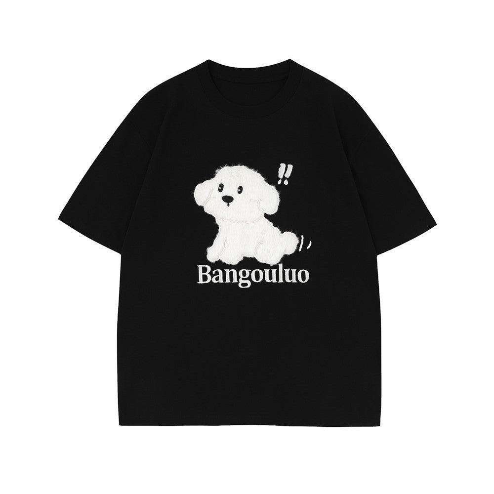 Street Fashion Ins Round Neck Half Sleeve Top