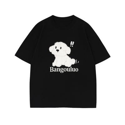 Street Fashion Ins Round Neck Half Sleeve Top