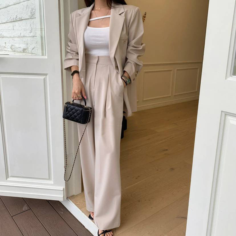 Fashion Solid Color High Waist Versatile Pants