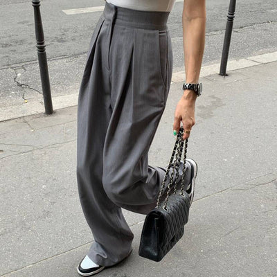 Fashion Solid Color High Waist Versatile Pants